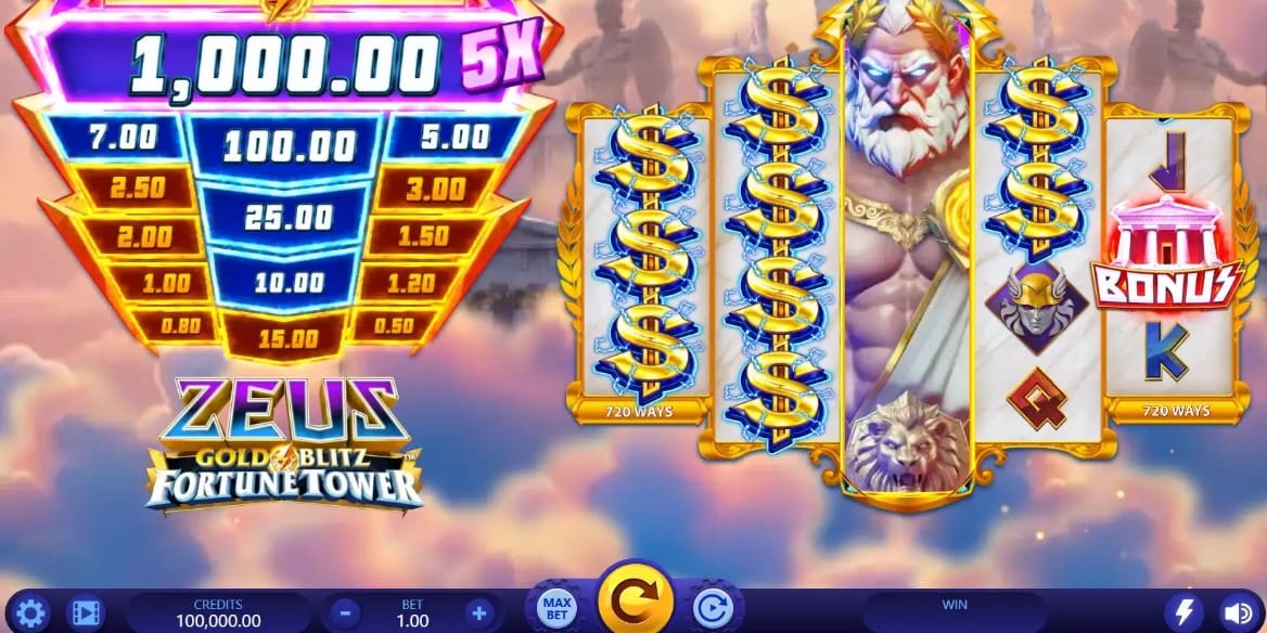 Zeus Gold Blitz Fortune Tower Slot gameplay Zeus Gold Blitz Fortune Tower Slot gameplay