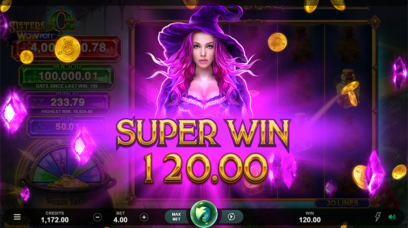 sisters of oz wow pot slot